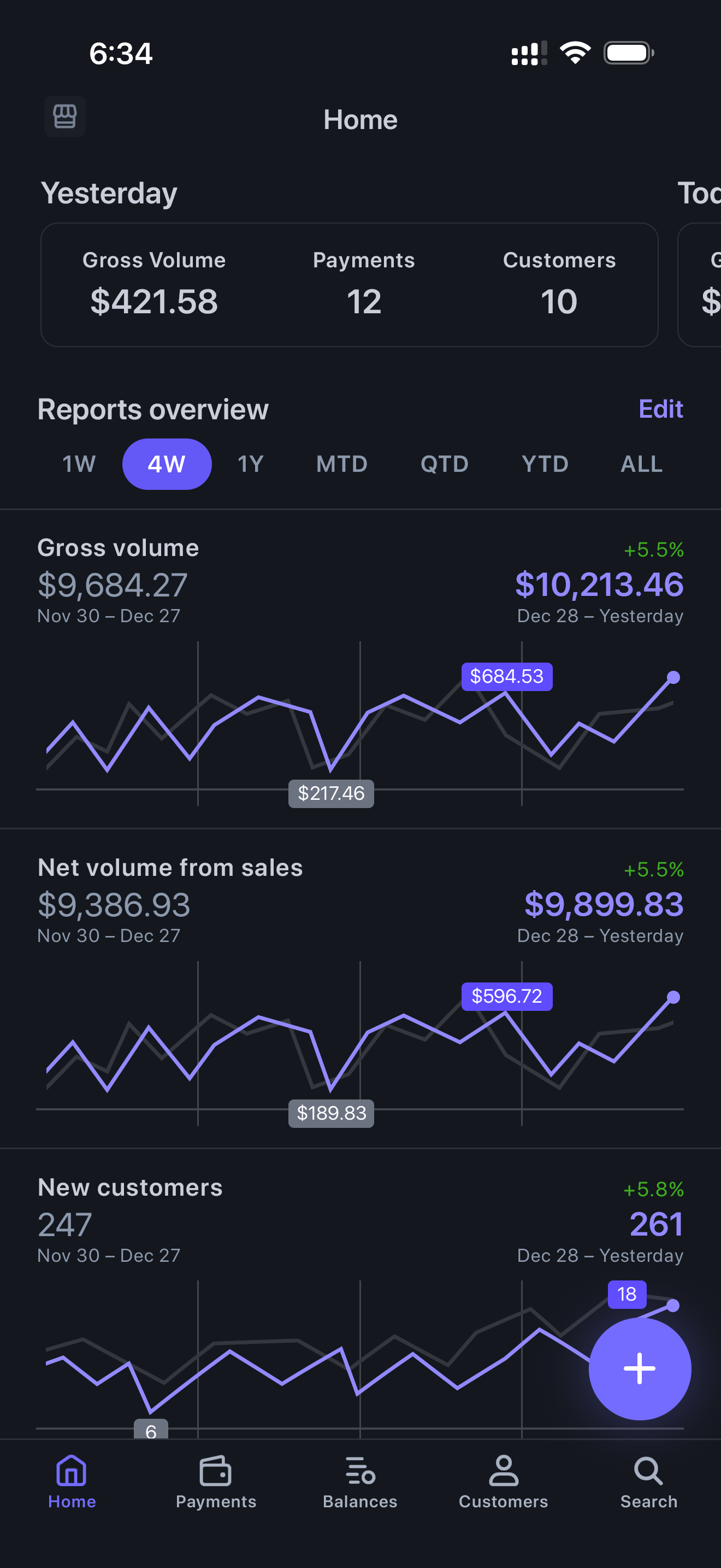 Stripe dashboard screenshot, dark mode